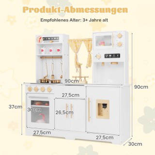 Costway Ξύλινη Παιδική Κουζίνα με Νεροχύτη & Βρύση - Παιχνίδι Κουζί...