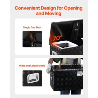 VEVOR Βαρέως Τύπου Μαύρο Αλουμινένιο Κουτί Εργαλείων για Φορτηγά 35...