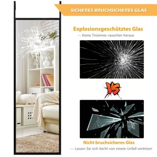 Costway Πολυλειτουργικός Καθρέφτης Πόρτας/Τοίχου Ολόσωμος με Αντικ... Costway Πολυλειτουργικός Καθρέφτης Πόρτας/Τοίχου Ολόσωμος με Αντικ...