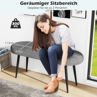 Costway Πάγκος με Μαξιλάρι & Μεταλλικά Πόδια, Αντοχή έως 300 κιλά,... Costway Πάγκος με Μαξιλάρι & Μεταλλικά Πόδια, Αντοχή έως 300 κιλά,...