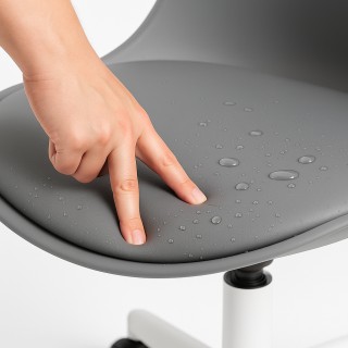 Shally Dogan Εργονομική Γκρι Καρέκλα Γραφείου με Ρόδες για Στούντιο...