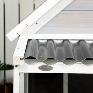 PawHut Outdoor Wood and PVC Kennel Dog with Port and Windows, 126x1... PawHut Outdoor Wood and PVC Kennel Dog with Port and Windows, 126x1...