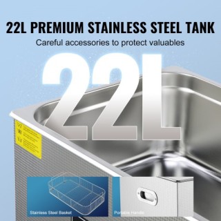 Καθαριστής Υπερήχων VEVOR 22L με Ψηφιακό Χρονοδιακόπτη & Θερμαντήρα... Καθαριστής Υπερήχων VEVOR 22L με Ψηφιακό Χρονοδιακόπτη & Θερμαντήρα...