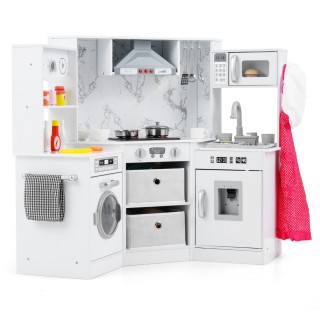 Costway Παιδική Ξύλινη Κουζίνα με Φωτισμό, Ήχο, Διανομέα Νερού, Πλυ... Costway Παιδική Ξύλινη Κουζίνα με Φωτισμό, Ήχο, Διανομέα Νερού, Πλυ...