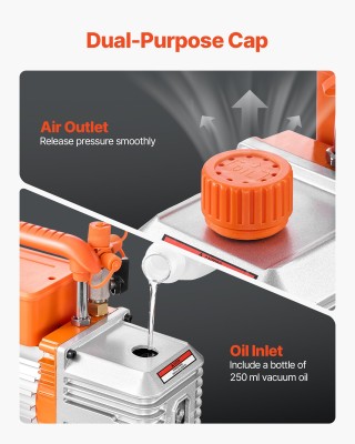 VEVOR Αντλία Κενού 5 CFM για HVAC R134a R22 R410a XPSZKBSJ12HPDKH2D... VEVOR Αντλία Κενού 5 CFM για HVAC R134a R22 R410a XPSZKBSJ12HPDKH2D...