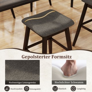 Costway Σετ από 2 Περιστρεφόμενα Μπαρ Σκαμπό με Υποπόδιο JV12598CA