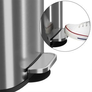 BAKAJI Πτυσσόμενος Κάδος Απορριμμάτων 28.5 x 25 x 39 cm από Ανοξείδ...