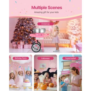 VEVOR Μηχανή Μαλλί της Γριάς με Καρότσι 1000W για Πάρτι HCDRMHTJFSW...