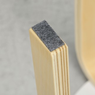 HOMCOM Σετ 4 Στρογγυλά Σκαμπό Στοιβαζόμενα σε Λευκό Ξύλο, Ø40x45 εκ...