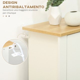 HOMCOM  Μοντέρνα παπουτσοθήκη για 12 ζευγάρια μέγιστο με 2 ρυθμιζόμ...