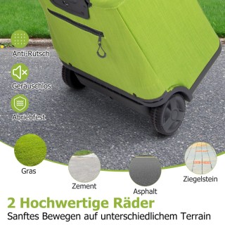 Costway Πτυσσόμενο Καρότσι Αγορών 50L με 3 Τσάντες & Επεκτεινόμενο ...