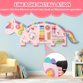 Costway Μονόκερος Πίνακας Δραστηριοτήτων 11-σε-1 για Πρώιμη Ανάπτυξ...