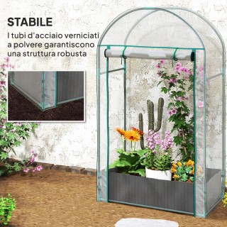 Outsunny Θερμοκήπιο με Σάκο για Φυτά και Είσοδο με Ρολό, από Ατσάλ... Outsunny Θερμοκήπιο με Σάκο για Φυτά και Είσοδο με Ρολό, από Ατσάλ...