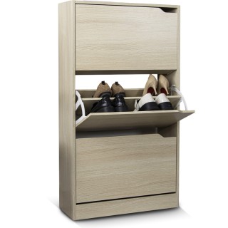 BAKAJI Ντουλάπα παπουτσιών 3 φύλλων με ράφια διπλού βάθους, χρώμα ... BAKAJI Ντουλάπα παπουτσιών 3 φύλλων με ράφια διπλού βάθους, χρώμα ...