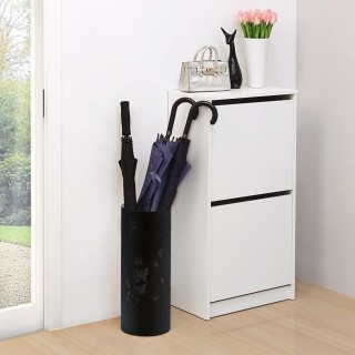 BAKAJI Σταντ Ομπρελοθήκης Στρογγυλό Σχέδιο Σιδήρου Μαύρο Δοχείο Συ... BAKAJI Σταντ Ομπρελοθήκης Στρογγυλό Σχέδιο Σιδήρου Μαύρο Δοχείο Συ...