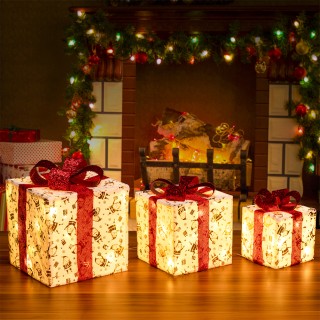 BAKAJI Σετ 3 Πακέτα Δώρα Φωτεινά Χριστουγέννων με Κόκκινη Κορδέλα ... BAKAJI Σετ 3 Πακέτα Δώρα Φωτεινά Χριστουγέννων με Κόκκινη Κορδέλα ...