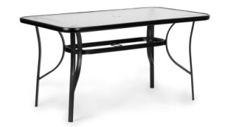 MULTIGARDEN Γυάλινο τραπέζι κήπου 120x70 εκ. για βεράντα ή κήπο, με...