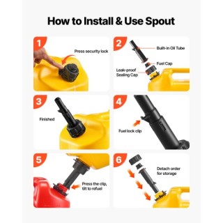 VEVOR Δοχείο Καυσίμου 19L με Στόμιο & Κλίμακα, Ροή 15L/min, Ασφαλές... VEVOR Δοχείο Καυσίμου 19L με Στόμιο & Κλίμακα, Ροή 15L/min, Ασφαλές...