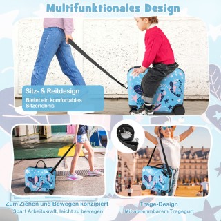 Costway Σετ αποσκευών με βαλίτσα και σακίδιο πλάτης. BN10024BL Costway Σετ αποσκευών με βαλίτσα και σακίδιο πλάτης. BN10024BL