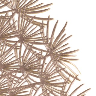 Villa dEste Home Σετ 6 τμχ Χρυσό Στρογγυλό Σουπλά 38 εκ. Σχέδιο Ανθ...