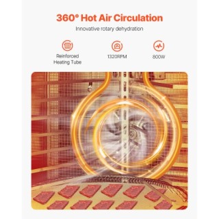 VEVOR Αποξηραντής Τροφίμων 12 Δίσκων Ανοξείδωτος 800W SGHGJ800W12CK... VEVOR Αποξηραντής Τροφίμων 12 Δίσκων Ανοξείδωτος 800W SGHGJ800W12CK...