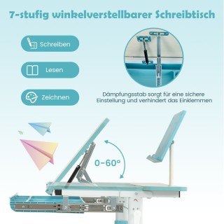 Παιδικό Γραφείο με Ρυθμιζόμενο Ύψος και Άνετη Υποστήριξη Μπλε HY101... Παιδικό Γραφείο με Ρυθμιζόμενο Ύψος και Άνετη Υποστήριξη Μπλε HY101...