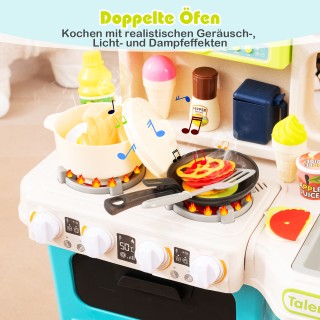 Costway Παιδική Κουζίνα με 95 Αξεσουάρ - Παιχνιδόκουζινα για Παιδιά...