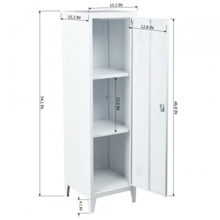 BAKAJI  Μεταλλικό ντουλάπι αποδυτηρίων με μία πόρτα και κλειδί, 3 δ...