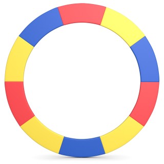 Costway Πολύχρωμο Προστατευτικό Κάλυμμα Τραμπολίνου 305 cm για Άσκη...