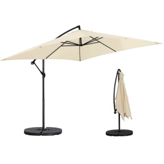 BAKAJI Ομπρέλα Κήπου με Πλευρικό Πάσσαλο Κάλυμμα από Πολυεστέρα Εκ... BAKAJI Ομπρέλα Κήπου με Πλευρικό Πάσσαλο Κάλυμμα από Πολυεστέρα Εκ...