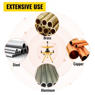 VEVOR Χειροκίνητη Υδραυλική Σωληνοκάμπτη 10 Τόνων με 6 Μήτρες (1/4-...