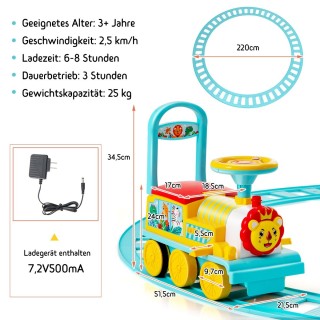 Costway Ηλεκτρική Παιδική Αμαξοστοιχία Ρετρό Στυλ με Ράγες και Απο... Costway Ηλεκτρική Παιδική Αμαξοστοιχία Ρετρό Στυλ με Ράγες και Απο...