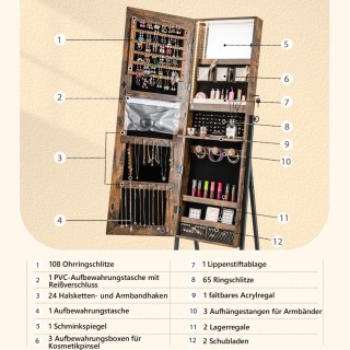 Costway Πολυλειτουργική Ντουλάπα Καθρέφτης με LED Φωτισμό και Αποθ... Costway Πολυλειτουργική Ντουλάπα Καθρέφτης με LED Φωτισμό και Αποθ...
