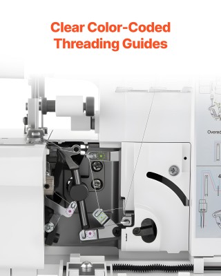 VEVOR Λευκή Ραπτομηχανή Overlock Serger - 1250 Βελονιές/Λεπτό, Διαφ... VEVOR Λευκή Ραπτομηχανή Overlock Serger - 1250 Βελονιές/Λεπτό, Διαφ...