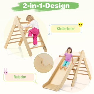 Costway Σετ Αναρρίχησης 2-σε-1 Τρίγωνα Ξύλινη Σκάλα Φυσικό Ξύλο TS1... Costway Σετ Αναρρίχησης 2-σε-1 Τρίγωνα Ξύλινη Σκάλα Φυσικό Ξύλο TS1...