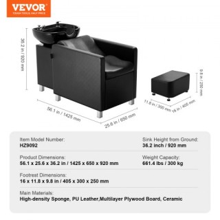 Καρέκλα Λουτήρα VEVOR με Υποπόδιο για Σαλόνι & Σπα SLYCXYGDGD30YEU... Καρέκλα Λουτήρα VEVOR με Υποπόδιο για Σαλόνι & Σπα SLYCXYGDGD30YEU...