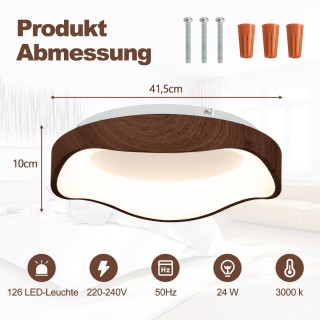 Costway Κομψό και Ενεργειακά Αποδοτικό LED Φωτιστικό Οροφής με Ξύλ... Costway Κομψό και Ενεργειακά Αποδοτικό LED Φωτιστικό Οροφής με Ξύλ...