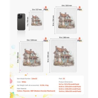 VEVOR Σετ 32 Καμβάδων Ζωγραφικής Πολλαπλών Μεγεθών HHFB57IN810I5VDYJV0 VEVOR Σετ 32 Καμβάδων Ζωγραφικής Πολλαπλών Μεγεθών HHFB57IN810I5VDYJV0