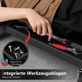 Costway 108 εκ Πτυσσόμενο Συνεργατικό Καρότσι Εργασίας με Μαξιλάρι ...