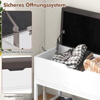 Costway Παπουτσοθήκη με Αναδιπλούμενο Καπάκι, Καθιστική Επιφάνεια &...