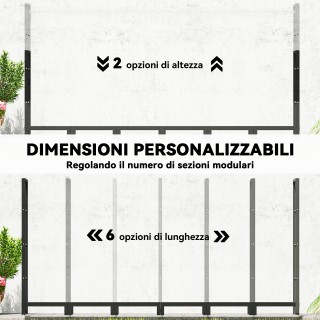 Outsunny Εξωτερικό Μεταλλικό Καυσόξυλο με Αδιάβροχο Κάλυμμα, Χωρητι...