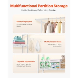 VEVOR Ράφι Αποθήκευσης Πλυντηρίου 3 Επιπέδων Λευκό LDXYJZJTJKDPTAU6... VEVOR Ράφι Αποθήκευσης Πλυντηρίου 3 Επιπέδων Λευκό LDXYJZJTJKDPTAU6...