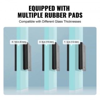 Σετ 4 Μαύρων Σφιγκτήρων VEVOR για Γυάλινα Κάγκελα (0.31-0.47) BLZJ... Σετ 4 Μαύρων Σφιγκτήρων VEVOR για Γυάλινα Κάγκελα (0.31-0.47) BLZJ...