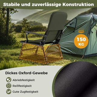 Costway Αναδιπλούμενη Καρέκλα Κάμπινγκ Βαρέως Τύπου για Ενήλικες, Π...