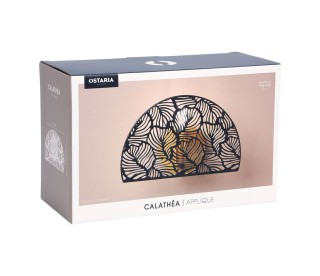 Ostaria Απλίκα Μεταλλική Calathea Μαύρη Χρυσή -37763