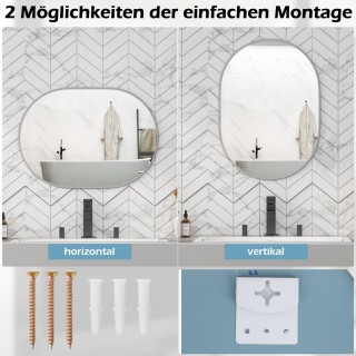 Costway Υψηλής Ανάλυσης Καθρέφτης Μπάνιου με Μεταλλικό Πλαίσιο και... Costway Υψηλής Ανάλυσης Καθρέφτης Μπάνιου με Μεταλλικό Πλαίσιο και...