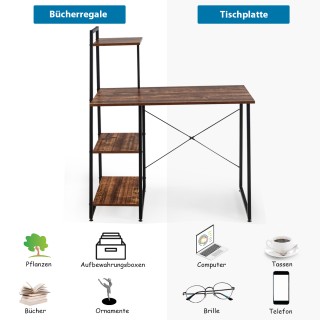 Costway  Τετράριχνος Επιτραπέζιος Υπολογιστής για Ιδανικό Χώρο Εργα...