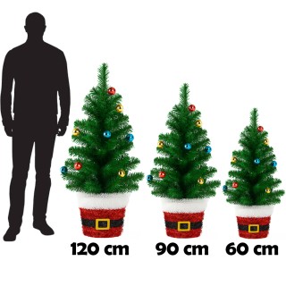 BAKAJI Δέντρο Χριστουγέννων από Σύρμα 120 εκ. Στολισμένο με Χριστου...