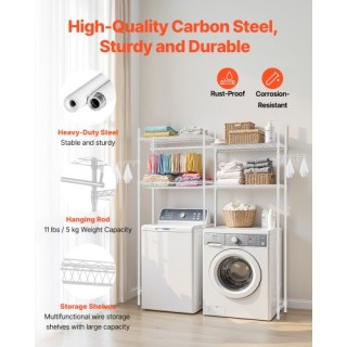 VEVOR Ράφι Αποθήκευσης Πλυντηρίου 4 Επιπέδων Λευκό LDXYJZJTJK2PMAVZ... VEVOR Ράφι Αποθήκευσης Πλυντηρίου 4 Επιπέδων Λευκό LDXYJZJTJK2PMAVZ...