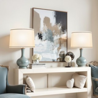 VEVOR Σετ 2 Λευκά Καπέλα Λάμπας με Harp 11x13x10 ίντσες (Μέγεθος Με...